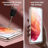 Coque pour Samsung Galaxy S21 5G avec 2 Pièces Verre Trempé Protection écran，Housse Etui Transparente Silicone en TPU Souple，Ant