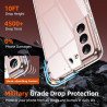 Coque pour Samsung Galaxy S21 5G avec 2 Pièces Verre Trempé Protection écran，Housse Etui Transparente Silicone en TPU Souple，Ant