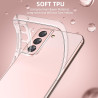 Coque pour Samsung Galaxy S21 5G avec 2 Pièces Verre Trempé Protection écran，Housse Etui Transparente Silicone en TPU Souple，Ant