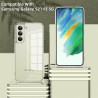 Coque pour Samsung Galaxy S21 FE 5G avec 2 Pièces Verre Trempé Protection écran，Housse Etui Transparente Silicone en TPU Souple，