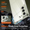 Coque pour Samsung Galaxy S21 FE 5G avec 2 Pièces Verre Trempé Protection écran，Housse Etui Transparente Silicone en TPU Souple，