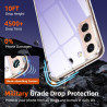 Coque pour Samsung Galaxy S22 5G avec 2 Pièces Verre Trempé Protection écran，Housse Etui Transparente Silicone en TPU Souple，Ant