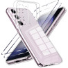Coque pour Samsung Galaxy S23 5G avec 2 Pièces Verre Trempé Protection écran，Housse Etui Transparente Silicone en TPU Souple，Ant