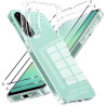 Coque pour Samsung Galaxy A26 5G avec 2 Pièces Verre Trempé Protection écran，Housse Etui Transparente Silicone en TPU Souple，Ant