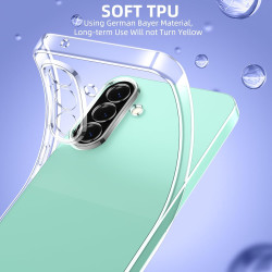 Coque pour Samsung Galaxy A26 5G avec 2 Pièces Verre Trempé Protection écran，Housse Etui Transparente Silicone en TPU Souple，Ant