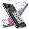 Coque pour Samsung Galaxy A53 5G avec 2 Pièces Verre Trempé Protection écran，Housse Etui Transparente Silicone en TPU Souple，Ant