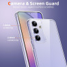 Coque pour Samsung Galaxy A54 5G avec 2 Pièces Verre Trempé Protection écran，Housse Etui Transparente Silicone en TPU Souple，Ant