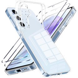 Coque pour Samsung Galaxy A55 5G，Housse Etui Transparente Silicone en TPU Souple，Antichoc Anti-Rayures Bumper Coque pour Samsung