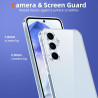 Coque pour Samsung Galaxy A55 5G，Housse Etui Transparente Silicone en TPU Souple，Antichoc Anti-Rayures Bumper Coque pour Samsung