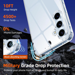 Coque pour Samsung Galaxy A55 5G，Housse Etui Transparente Silicone en TPU Souple，Antichoc Anti-Rayures Bumper Coque pour Samsung