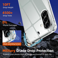 Coque pour Samsung Galaxy A56 5G avec 2 Pièces Verre Trempé Protection écran，Housse Etui Transparente Silicone en TPU Souple，Ant