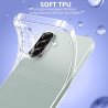 Coque pour Samsung Galaxy A56 5G avec 2 Pièces Verre Trempé Protection écran，Housse Etui Transparente Silicone en TPU Souple，Ant