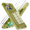 Coque pour Motorola Moto G86 5G / G86 Power 5G avec 2 Verre Trempé Protection écran，Housse Etui Transparente Silicone TPU Souple