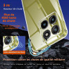 Coque pour Motorola Moto G86 5G / G86 Power 5G avec 2 Verre Trempé Protection écran，Housse Etui Transparente Silicone TPU Souple