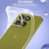Coque pour Motorola Moto G86 5G / G86 Power 5G avec 2 Verre Trempé Protection écran，Housse Etui Transparente Silicone TPU Souple