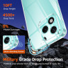 Coque pour Honor 400 Lite avec 2 Pièces Verre Trempé Protection écran，Housse Etui Transparente Silicone en TPU Souple，Antichoc A