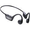 Casque conduction osseuse bleutooth 6.0, ipx7 écouteurs à conduction osseuse avec micro, écran led, 12h ecouteurs sans fil sport