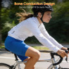 Casque conduction osseuse bleutooth 6.0, ipx7 écouteurs à conduction osseuse avec micro, écran led, 12h ecouteurs sans fil sport