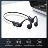 Casque conduction osseuse bleutooth 6.0, ipx7 écouteurs à conduction osseuse avec micro, écran led, 12h ecouteurs sans fil sport