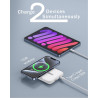 Batterie Externe Magnétique 10000mAh, 20W Charge Rapide Chargeur sans Fil Power Bank, Portable Batterie Powerbank Induction Comp