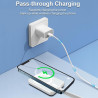 Batterie Externe Magnétique 10000mAh, 20W Charge Rapide Chargeur sans Fil Power Bank, Portable Batterie Powerbank Induction Comp