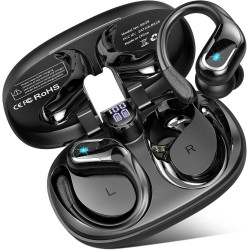 Ecouteurs bleutooth sans fil sport, 75hrs écouteurs bleutooth 5.4 avec stéréo hifi, 2026 oreillette sans fil avec 4 enc appel ré