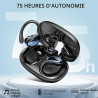 Ecouteurs bleutooth sans fil sport, 75hrs écouteurs bleutooth 5.4 avec stéréo hifi, 2026 oreillette sans fil avec 4 enc appel ré