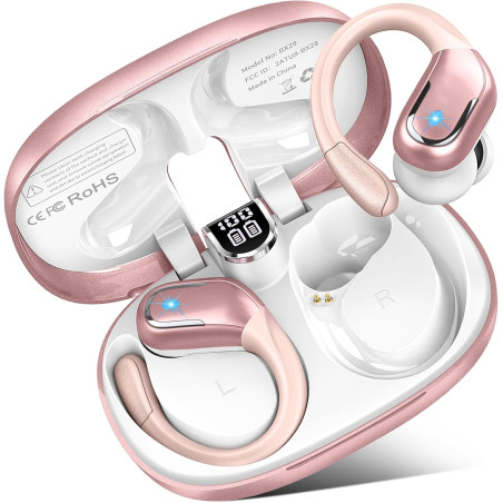 Ecouteurs bleutooth sans fil sport, 75hrs écouteurs bleutooth 5.4 avec stéréo hifi, 2026 oreillette sans fil avec 4 enc appel ré