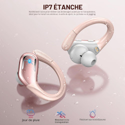 Ltinist ecouteurs bleutooth sans fil sport, 75h écouteur bleutooth 5.3 hifi stéréo, 2025 ecouteurs sans fil avec enc antibruit m