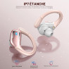 Ltinist ecouteurs bleutooth sans fil sport, 75h écouteur bleutooth 5.3 hifi stéréo, 2025 ecouteurs sans fil avec enc antibruit m