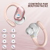 Ltinist ecouteurs bleutooth sans fil sport, 75h écouteur bleutooth 5.3 hifi stéréo, 2025 ecouteurs sans fil avec enc antibruit m