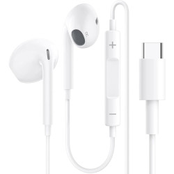 Écouteurs Filaires USB-C pour iPhone 17/17 Pro/16/16e/15 Pro Max, Écouteurs Intra-Auriculaires Hi-Fi Stéréo USB C avec Microphon