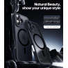 Natiiozie Coque pour iPhone 17, Protection de l'objectif améliorée, Noir | Compatible avec MagSafe, Etui Translucide Mat, Magnét