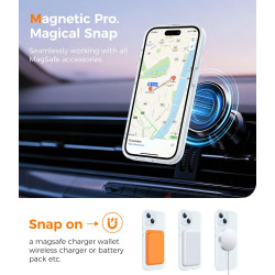 Natiiozie Coque pour iPhone 15, Protection de l'objectif, Blanc | Compatible avec MagSafe, Magnétique, Etui Translucide Mat, Ant