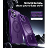 Natiiozie Coque pour iPhone 15, Protection de l'objectif, Violet foncé | Compatible avec MagSafe, Magnétique, Etui Translucide M