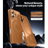 Natiiozie coque pour iphone 17, protection de l'objectif, orange | compatible avec magsafe, magnétique, etui translucide mat, an