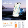 Natiiozie Coque pour iPhone 16, Protection de l'objectif, Blanc | Compatible avec MagSafe, Magnétique, Etui Translucide Mat, Ant