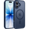 Natiiozie Coque pour iPhone 17, Protection de l'objectif, Bleu foncé | Compatible avec MagSafe, Magnétique, Etui Translucide Mat