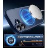 Natiiozie Coque pour iPhone 17, Protection de l'objectif, Bleu foncé | Compatible avec MagSafe, Magnétique, Etui Translucide Mat