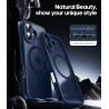 Natiiozie Coque pour iPhone 17, Protection de l'objectif, Bleu foncé | Compatible avec MagSafe, Magnétique, Etui Translucide Mat