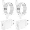 2Pack Chargeur USB C Rapide, Prise Adaptateur Secteur Type C Telephone Charge pour iPhone 17/16/15/Pro/Pro Max/Plus/pour iPad/po