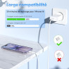 2Pack Chargeur USB C Rapide, Prise Adaptateur Secteur Type C Telephone Charge pour iPhone 17/16/15/Pro/Pro Max/Plus/pour iPad/po