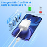 2Pack Chargeur USB C Rapide, Prise Adaptateur Secteur Type C Telephone Charge pour iPhone 17/16/15/Pro/Pro Max/Plus/pour iPad/po