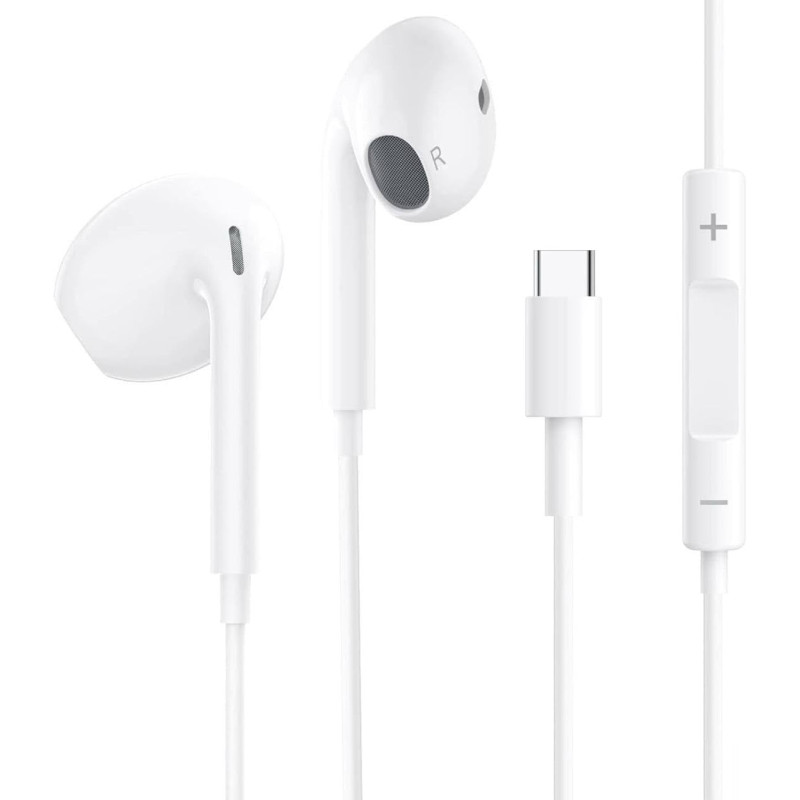 Écouteurs USB C,Ecouteur Filaire Type C avec Microphone pour iPhone 17/16/15 Pro Max Plus,iPad Pro Air,Huawei,Samsung Galaxy S26