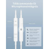Écouteurs USB C,Ecouteur Filaire Type C avec Microphone pour iPhone 17/16/15 Pro Max Plus,iPad Pro Air,Huawei,Samsung Galaxy S26