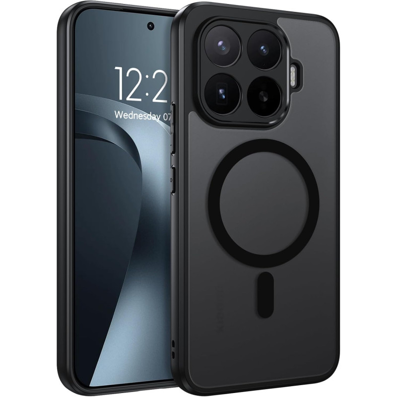 YINLAI Coque pour Xiaomi 17T Pro 5G, Compatible avec MagSafe, Magnétique Etui Translucide Mat Arrière Housse Fine Protection Ant