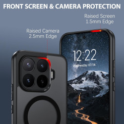 YINLAI Coque pour Xiaomi 17T Pro 5G, Compatible avec MagSafe, Magnétique Etui Translucide Mat Arrière Housse Fine Protection Ant