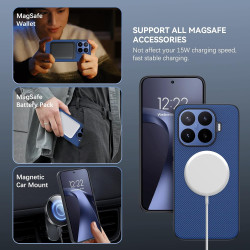 YINLAI Coque pour Xiaomi 17T Pro 5G, Compatible avec MagSafe, Magnétique Etui en Carbon Fibre Housse Fine Protection Antichoc An