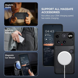 YINLAI Coque pour Nothing Phone 3, Compatible avec MagSafe, Magnétique Etui Translucide Mat Arrière Housse Fine Protection Antic