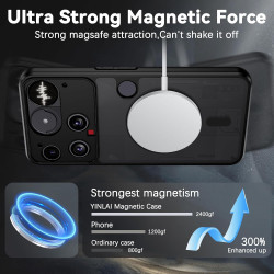 YINLAI Coque pour Nothing Phone 3, Compatible avec MagSafe, Magnétique Etui Translucide Mat Arrière Housse Fine Protection Antic